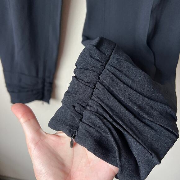 Max Mara Jogger Style Black Ruched Hem Pants Size US 4 - Picture 4 of 7